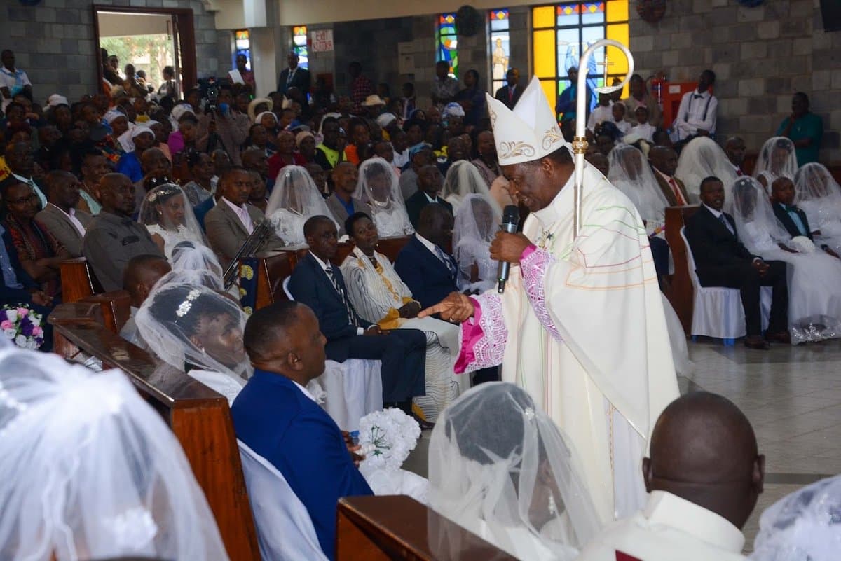 A wedding Mass at Our Lady Queen of Peace Parish